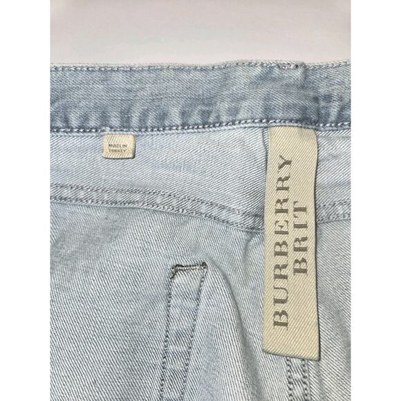 Burberry Brit Denim Jeans Mens Size 30 X 32 Straight Leg Olive Green Pockets EUC - Picture 13 of 16